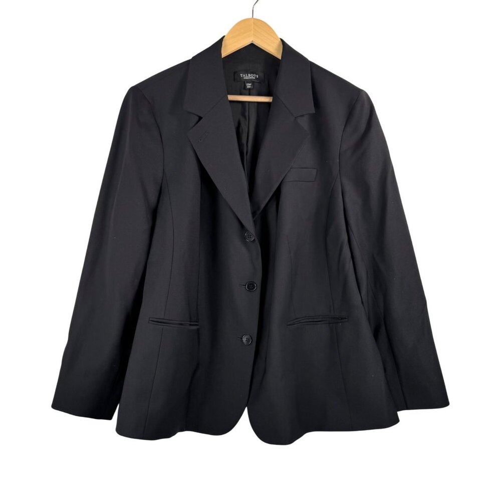 Talbots Wool blend 3 button classic womens blazer old money 90s sz 22WP